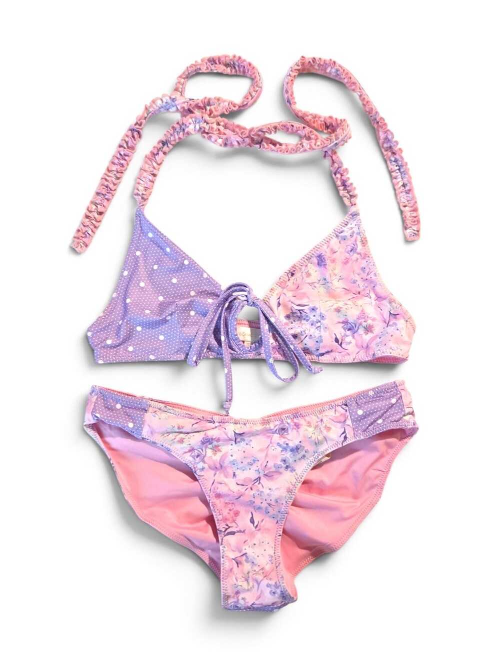 LoveShackFancy Zanda Bikini Set Swimsuit Floral XS